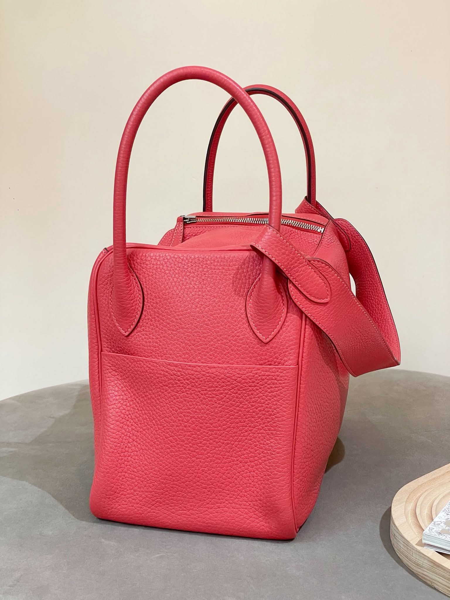 Preloved Hermès Lindy 34 TC Rouge Pivoine PHW HK$2x,xxx (HK$2,000 deposit to hold)