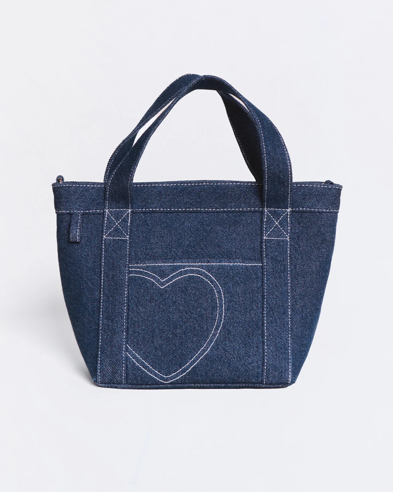 The Heart Mini Denim Bucket Bag | émoi émoi