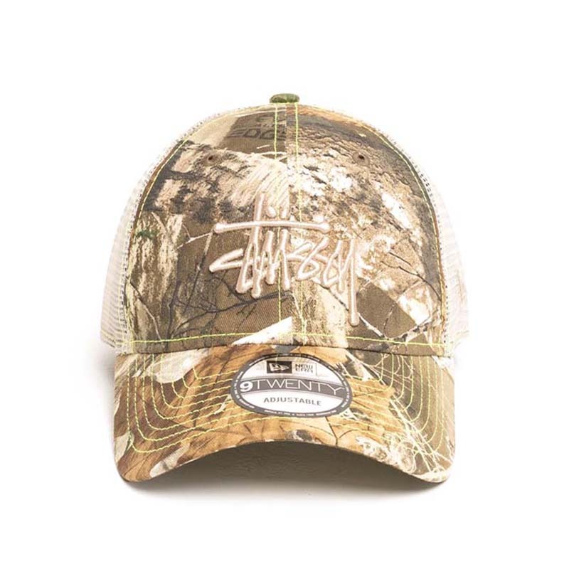 Stussy New Era 9twenty Basic Trucker 卡車帽 帽子 枯葉迷彩 1311126-RE [台灣現貨]