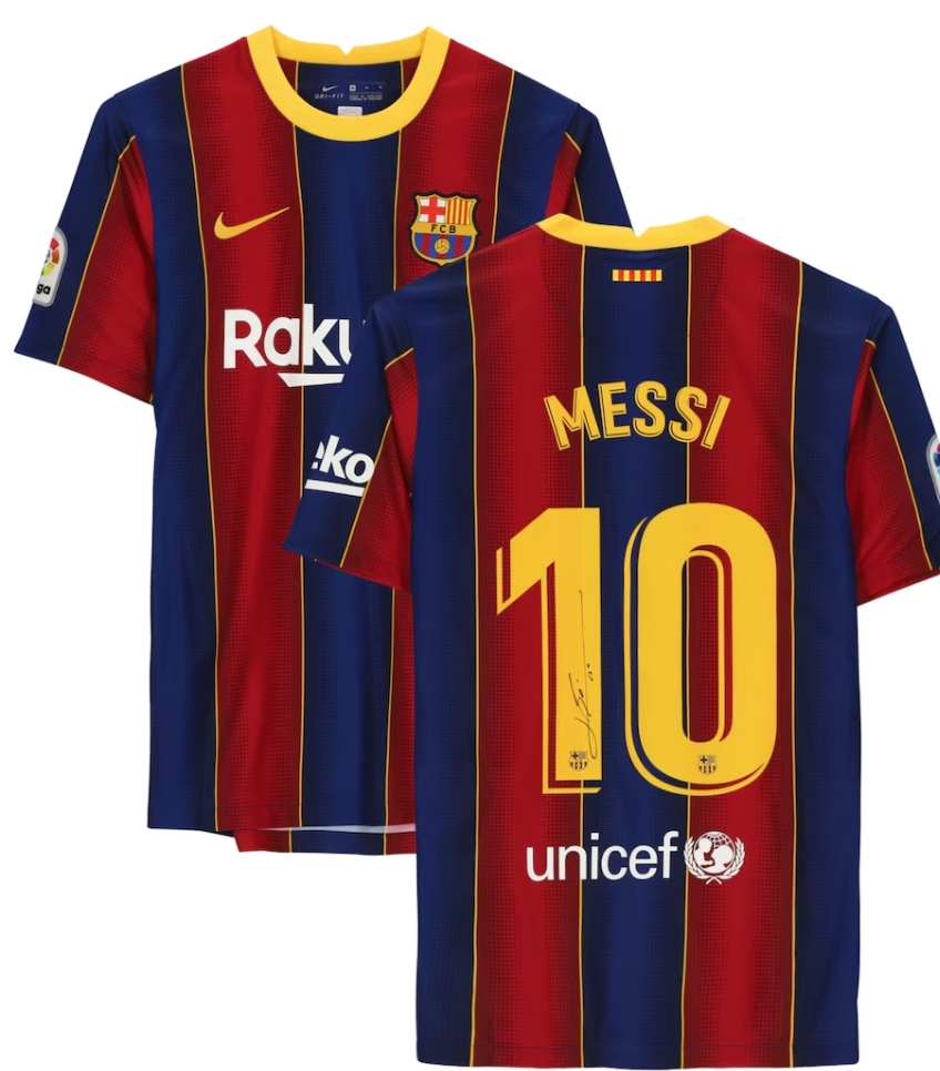 Lionel Messi Barcelona Autographed 2020-2021 Home Jersey