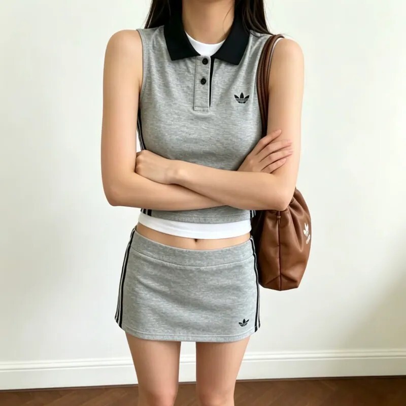【預購】ADIDAS ORIGINALS POLO TANK TOP 針織 灰色 藍色 無袖背心 三葉草 愛迪達 KY5693 KY5694