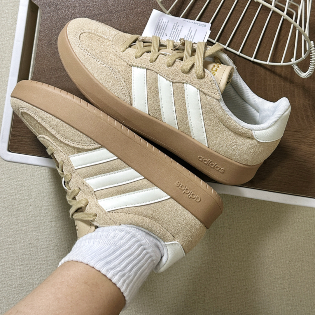 ADIDAS BARREDA 麂皮 淺卡其色