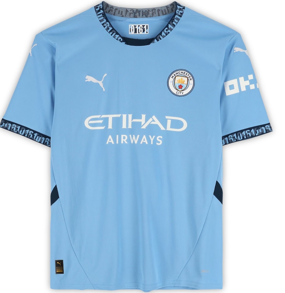 Erling Haaland Manchester City Autographed Sky Blue 2024-25 Puma Jersey