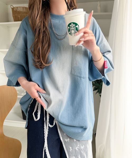 日本🇯🇵連線 JAVA 復古做舊噴染口袋大T恤 男女可穿 復古 做舊 寬鬆 落肩 短袖 T恤 4色(任買兩件711免運)/預購