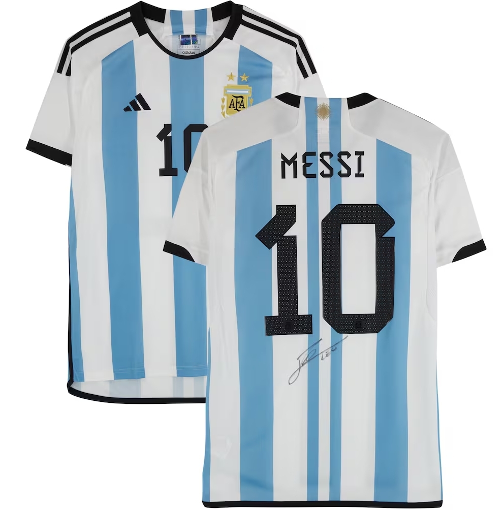 Lionel Messi Argentina National Team Autographed 2022-23 Home Jersey