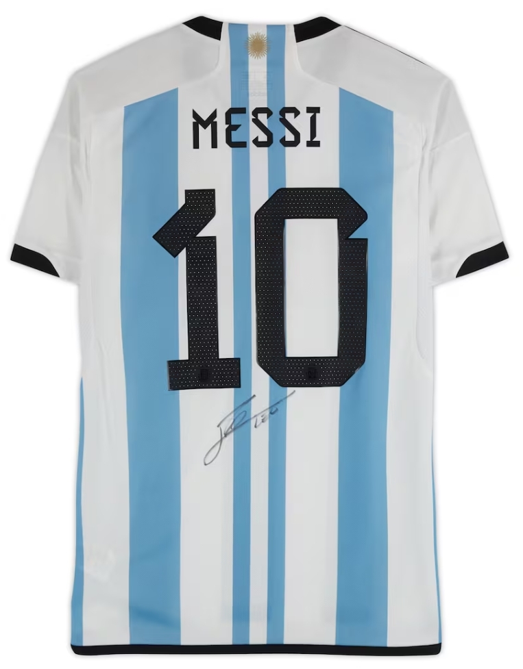 Lionel Messi Argentina National Team Autographed 2022-23 Home Jersey