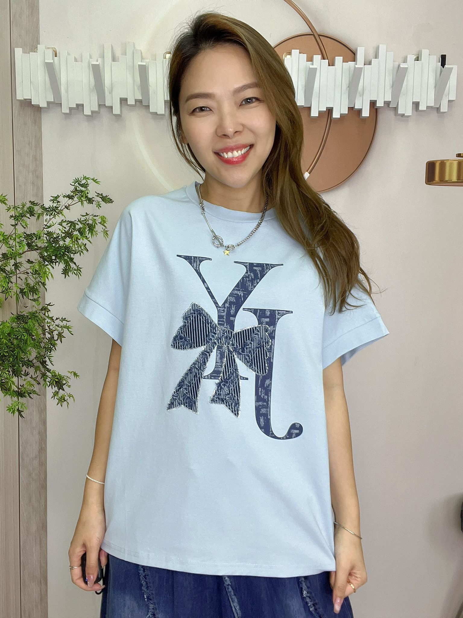 Ma牌子JY字蝴蝶圖案top~163E