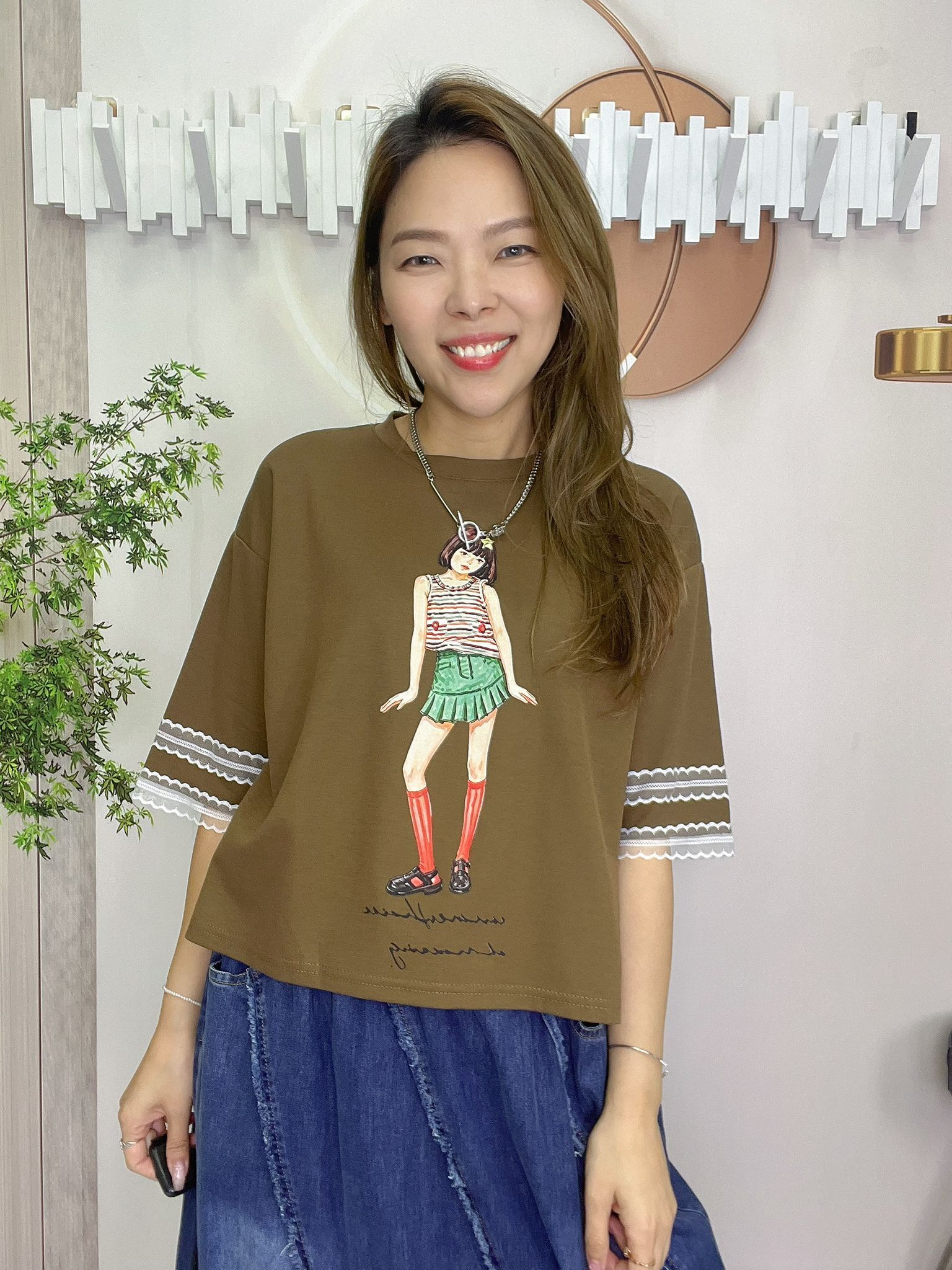 Ma牌子女仔圖案top~163H