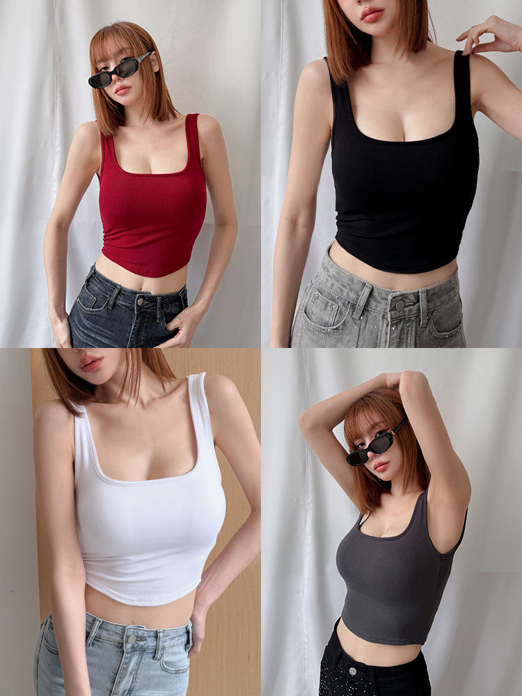 BB Jenny同款 ! 方領下圓弧bratop(4色，有胸墊)