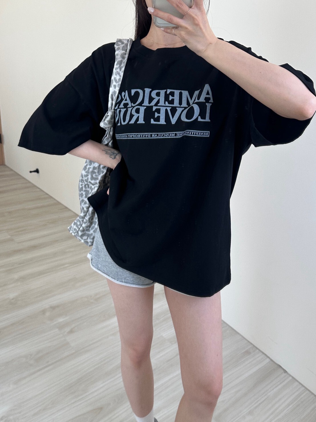 美式作派字母寬鬆短袖大Tee