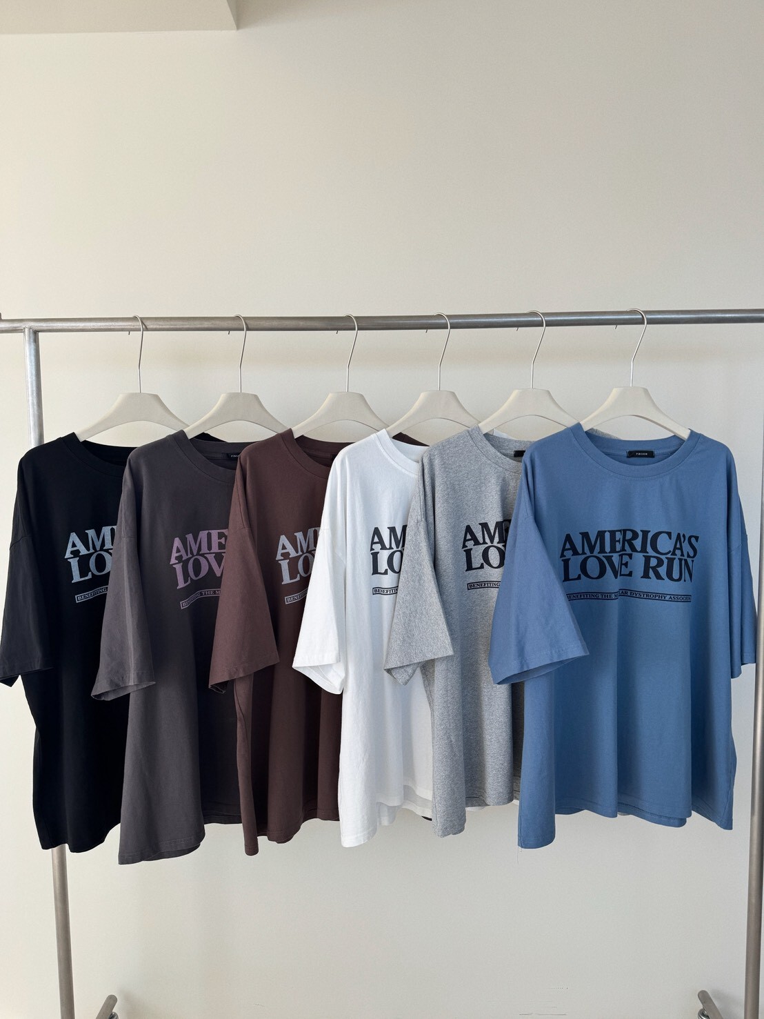 美式作派字母寬鬆短袖大Tee