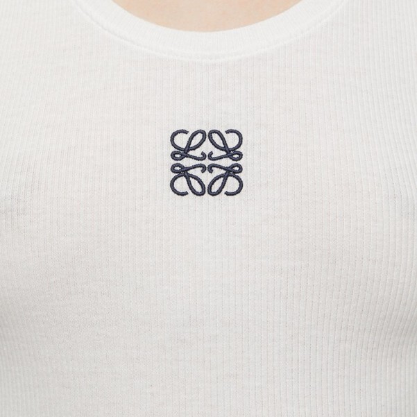 1EU0512-003 [LOEWE] Anagram Cotton Tank Top White #S359Y23X84 (EU)