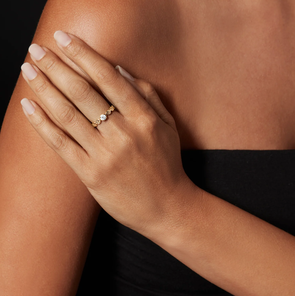 HB181D MICRO II SINGLE SOLITAIRE WITH .25 CARAT DIAMOND - 18K GOLD