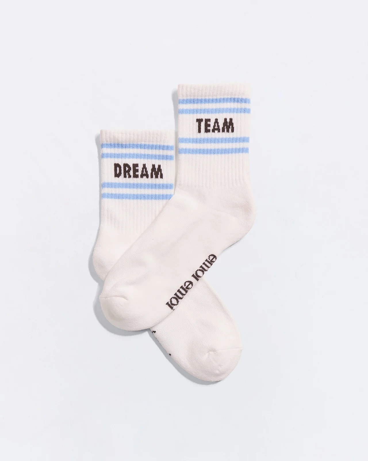 The Dream Team Socks – Cream & Blue  | émoi émoi