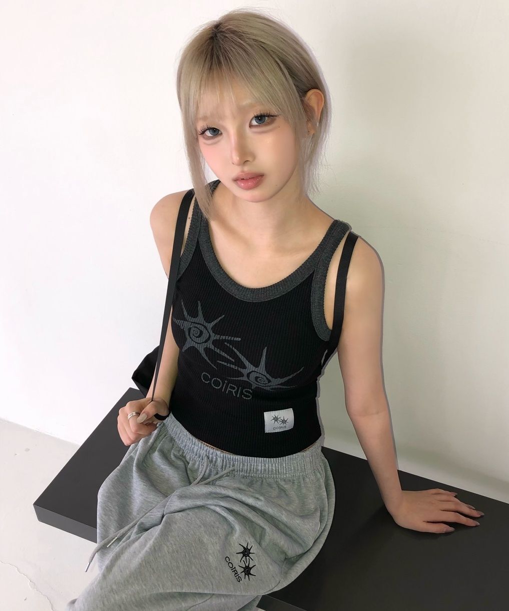 COIRIS Soluna 撞色短版無袖背心 C-P00000ER