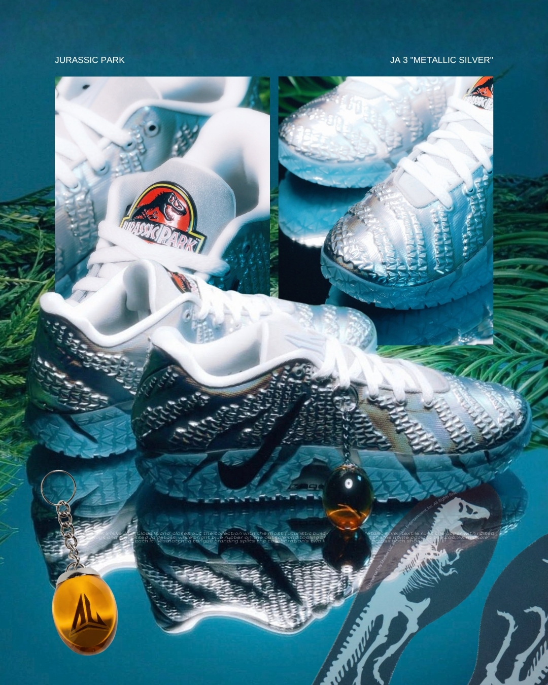 【逢甲 FUZZY】Jurassic Park x Nike JA 3 EP 侏儸紀公園 銀藍 IU7239-002