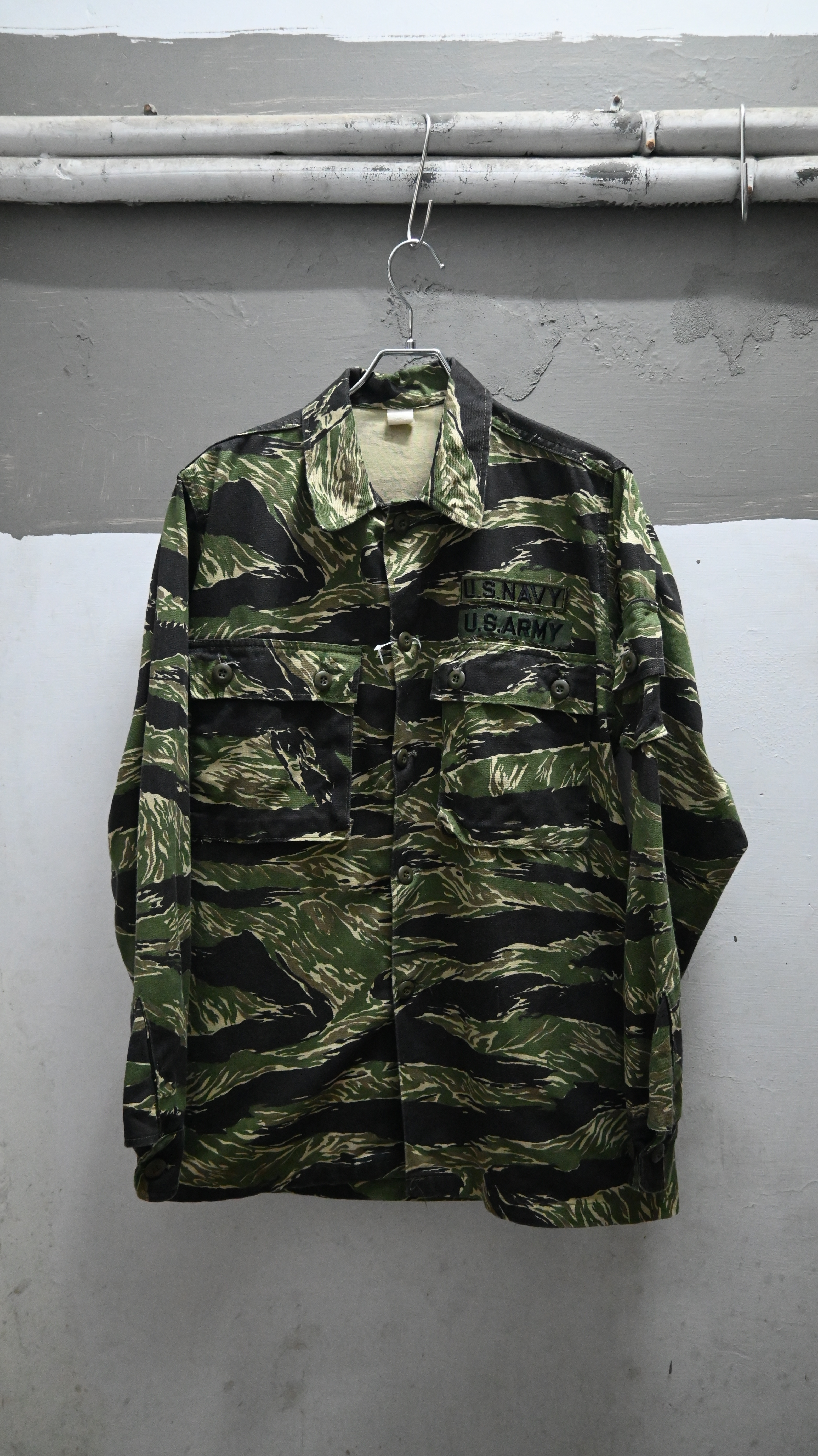 90’s Tiger Stripe Cotton Utility Jacket (Made In USA)