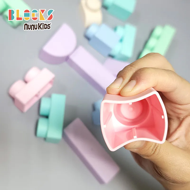 【nunuBLOCKS】馬卡龍軟積木（寶寶感統）｜70 pcs 袋裝