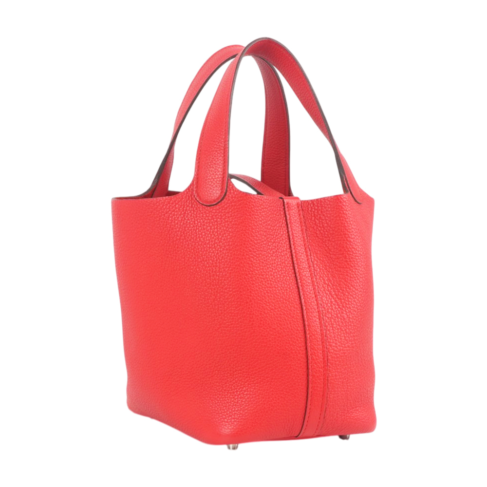 【Hermès】Picotin Lock 18cm PM手提小水桶(紅色)