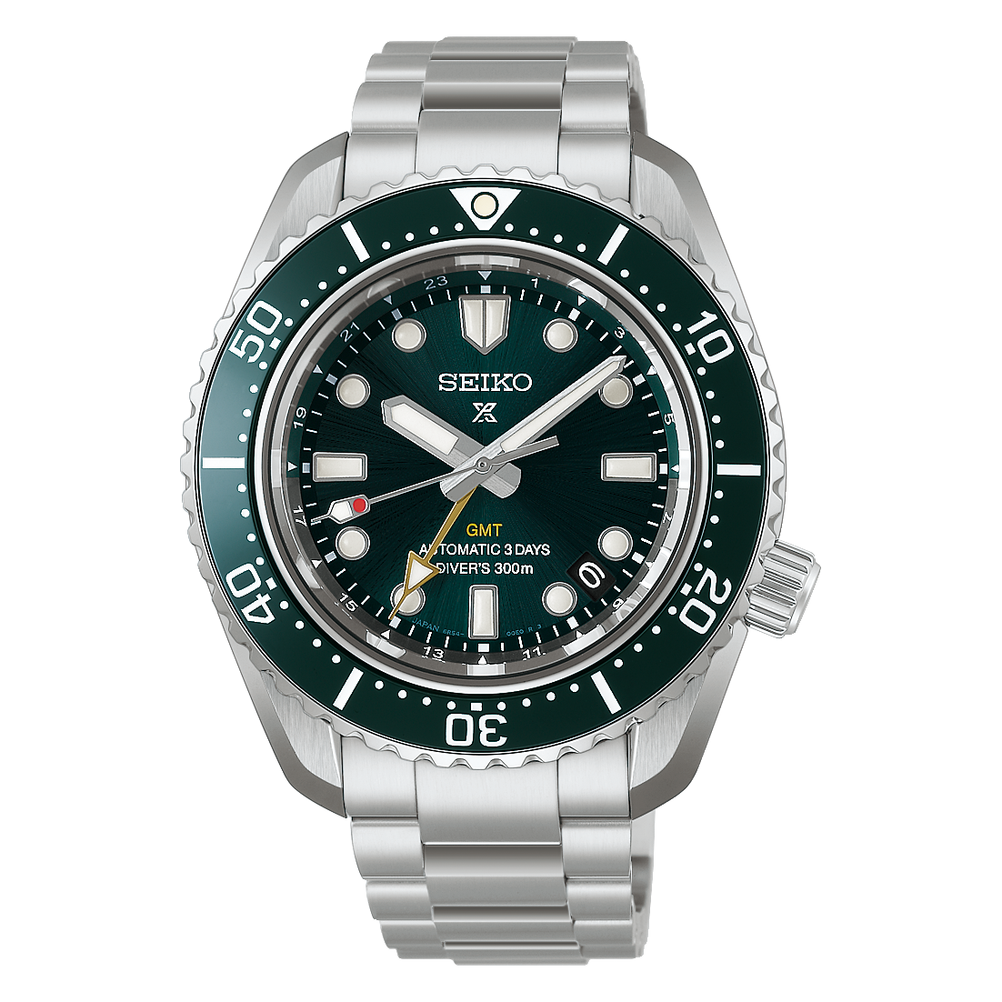 Seiko 精工 Prospex Diver Scuba Automatic GMT Diver's 300m Stainless Green dial HBC001J HBC001 ,Black dial HBC002J HBC002 潛水錶/自動上鍊GMT 300m