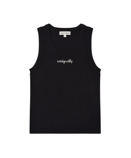 0512WW11-KOREATRIP-CLTH-WACKY WILLY 刺繡LOGO無袖針織背心（A11）
