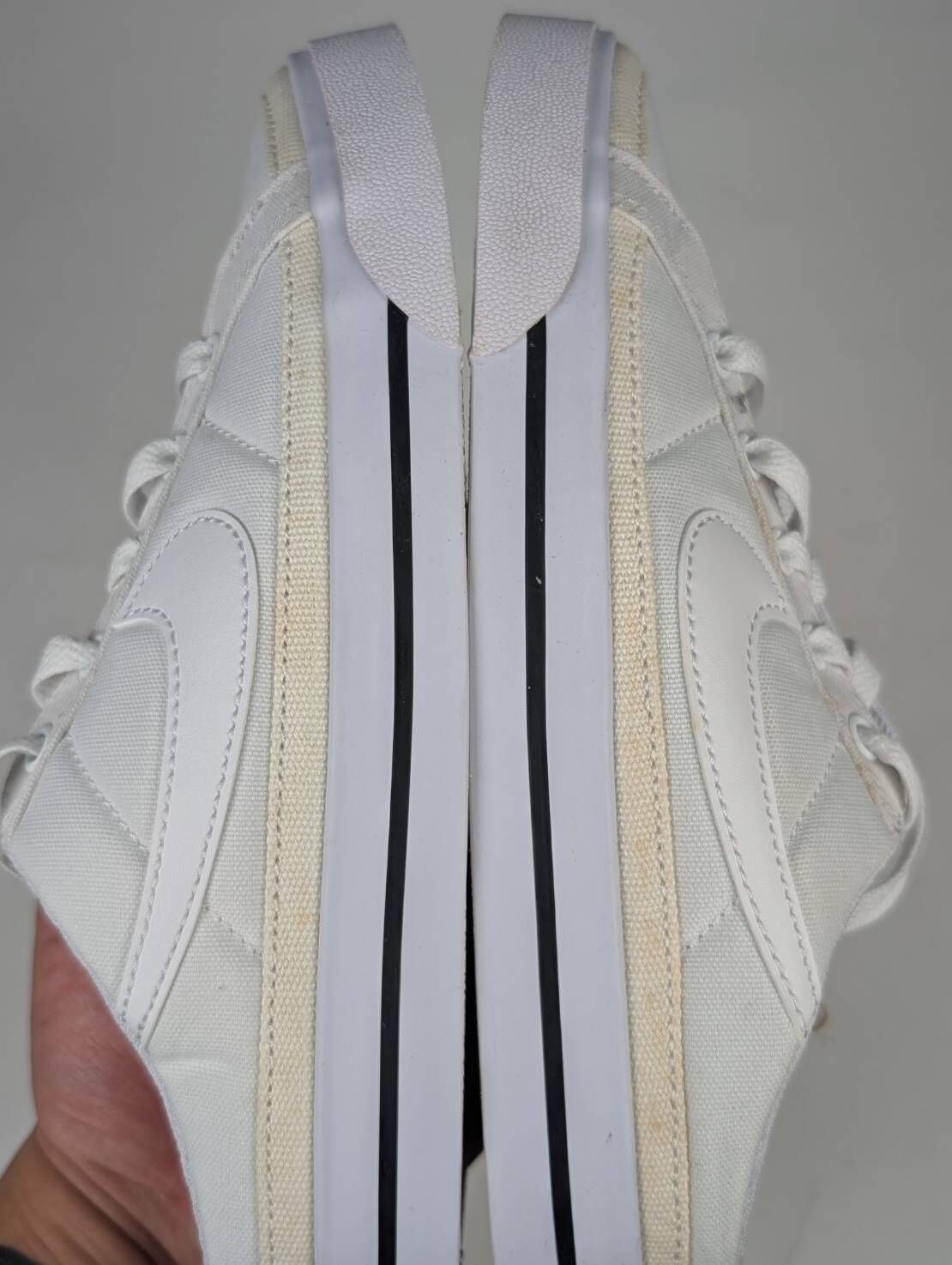 微瑕疵-左右腳鞋底中底鞋面泛黃 DB3970-100 W6 NIKE Court Legacy Mule in White 白 懶人鞋 女款