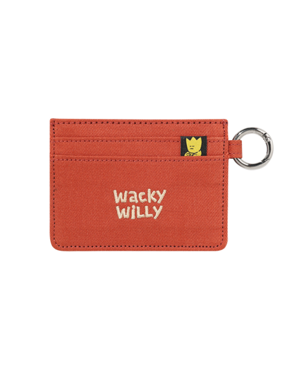 0512WW18-KOREATRIP-CLTH-WACKY WILLY Kiki Wappen 卡片錢包紅色（A18）