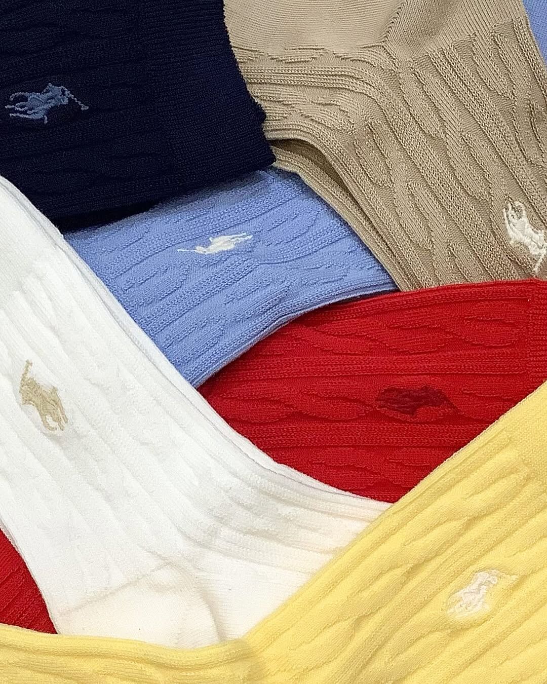 <日本連線中🇯🇵> Tabio 靴下屋 X POLO RALPH LAUREN 麻花紋 針織 刺繡LOGO 襪子 中筒襪 / 預購