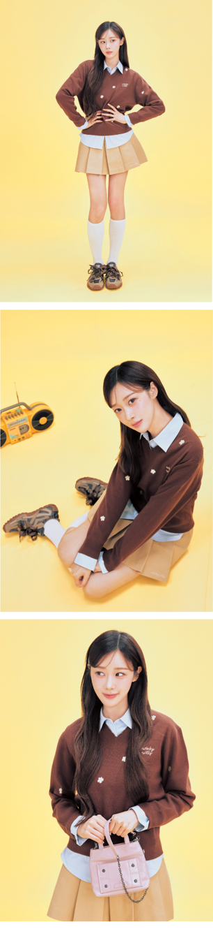 0512WW26-KOREATRIP-CLTH-WACKY WILLY 女款棉質百褶短裙 - 米色（A26）