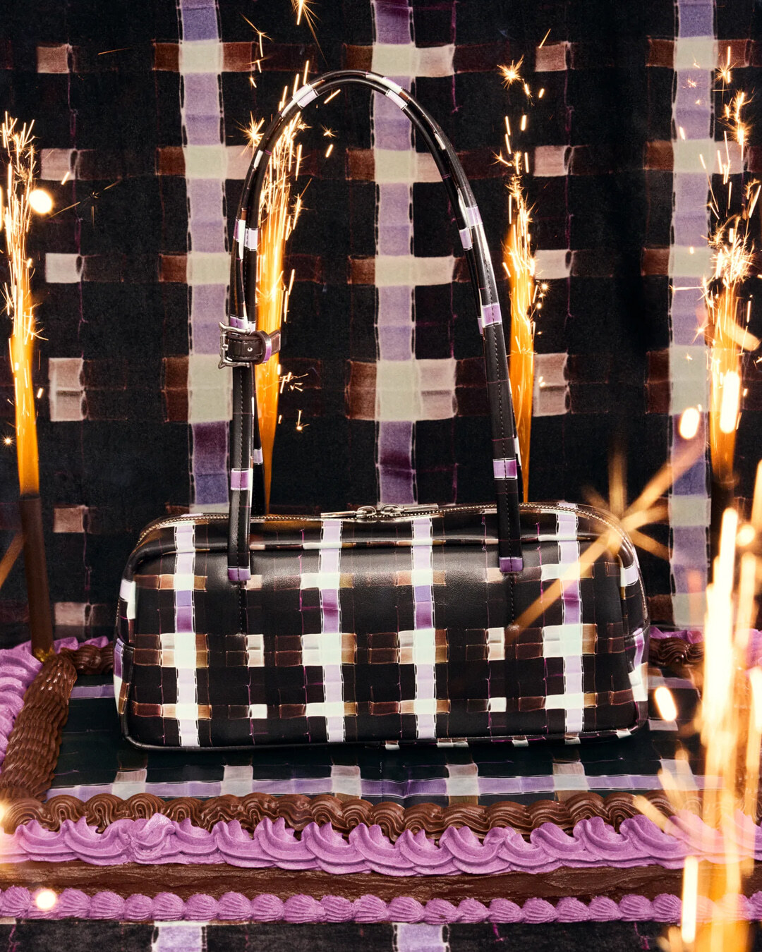 <韓國代購> STAND OIL PLAID BAGUETTE BAG