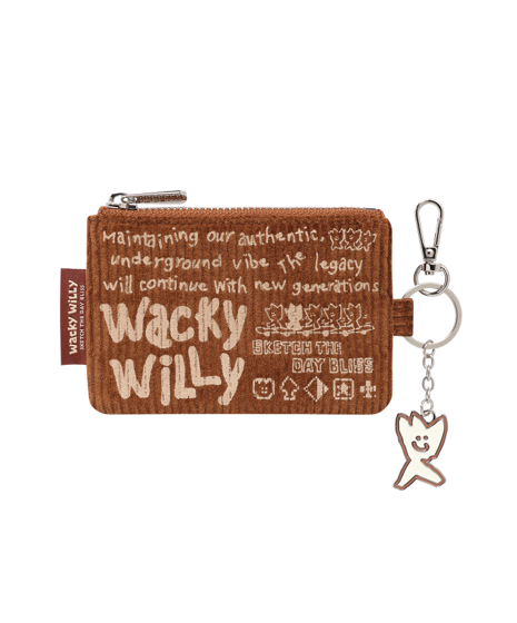 0512WW31-KOREATRIP-CLTH-WACKY WILLY Kiki 燈芯絨鑰匙圈小袋（A31）