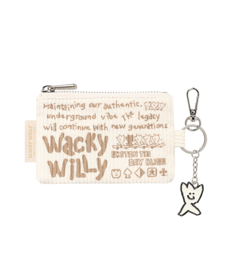 0512WW31-KOREATRIP-CLTH-WACKY WILLY Kiki 燈芯絨鑰匙圈小袋（A31）