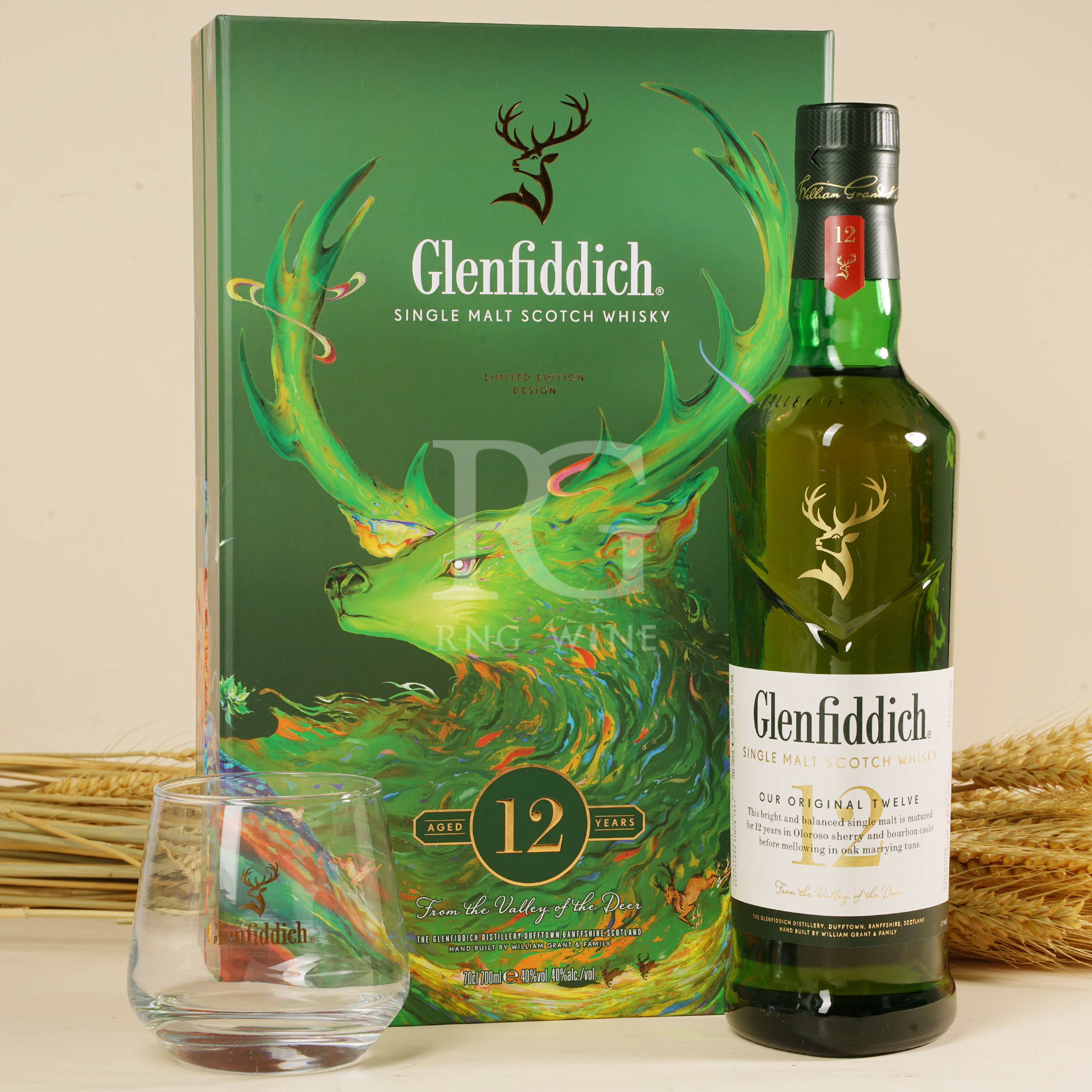 Glenfiddich 12 Years Single Malt Whisky (Gift Set)