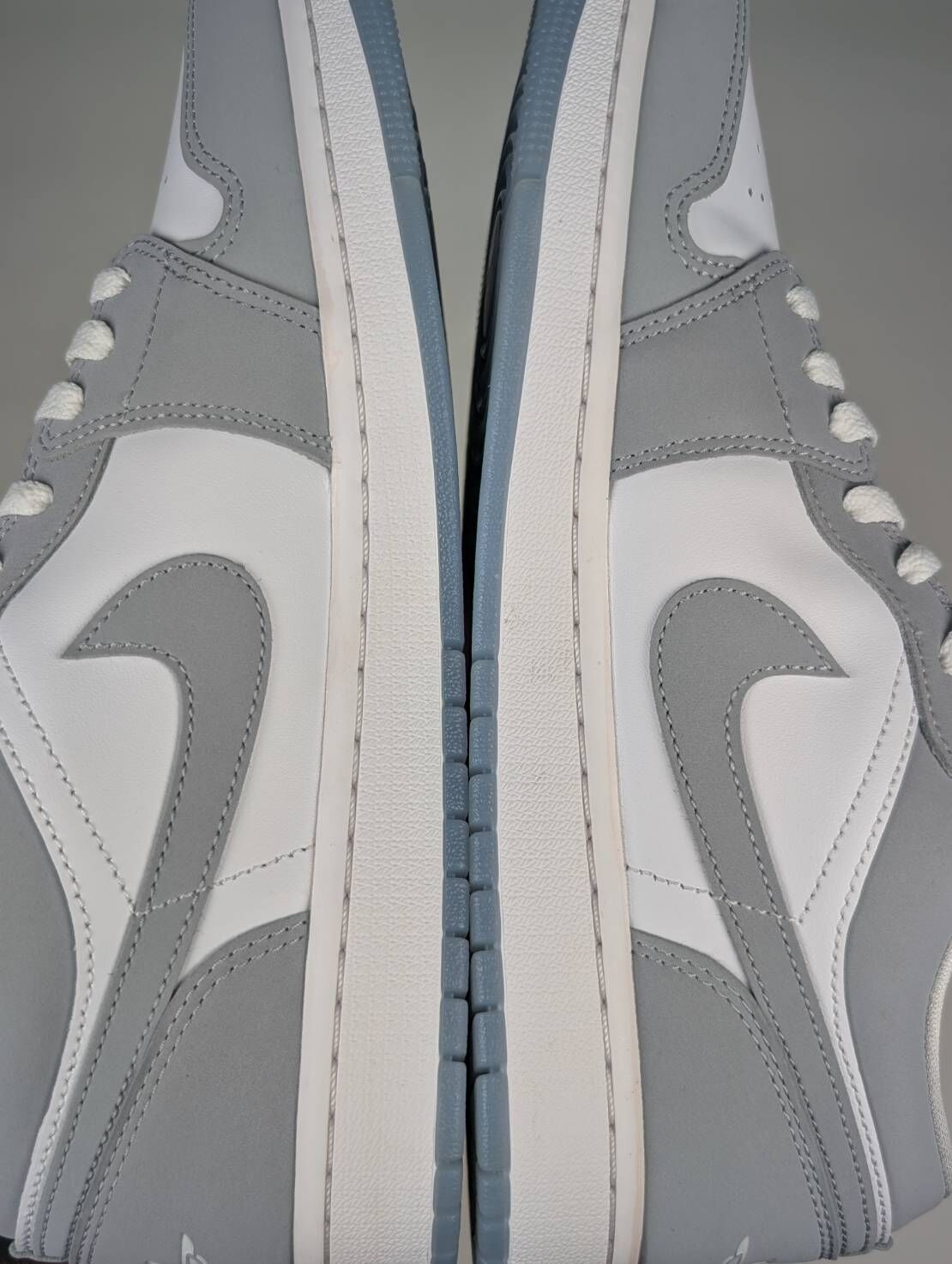 微瑕疵-左右腳中底泛黃左鞋頭破皮 DC0774-105 W11 Nike Air Jordan 1 Low '' Wolf Grey White ''