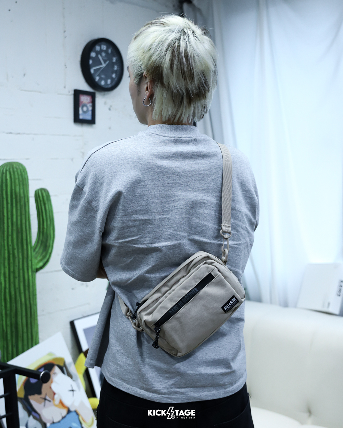 PALLADIUM U HA PACKING POUCH 黑 米 綠 尼龍 防水 鑰匙圈 可調節背帶 休閒 隨身小包 肩背包 斜背包【BG691】