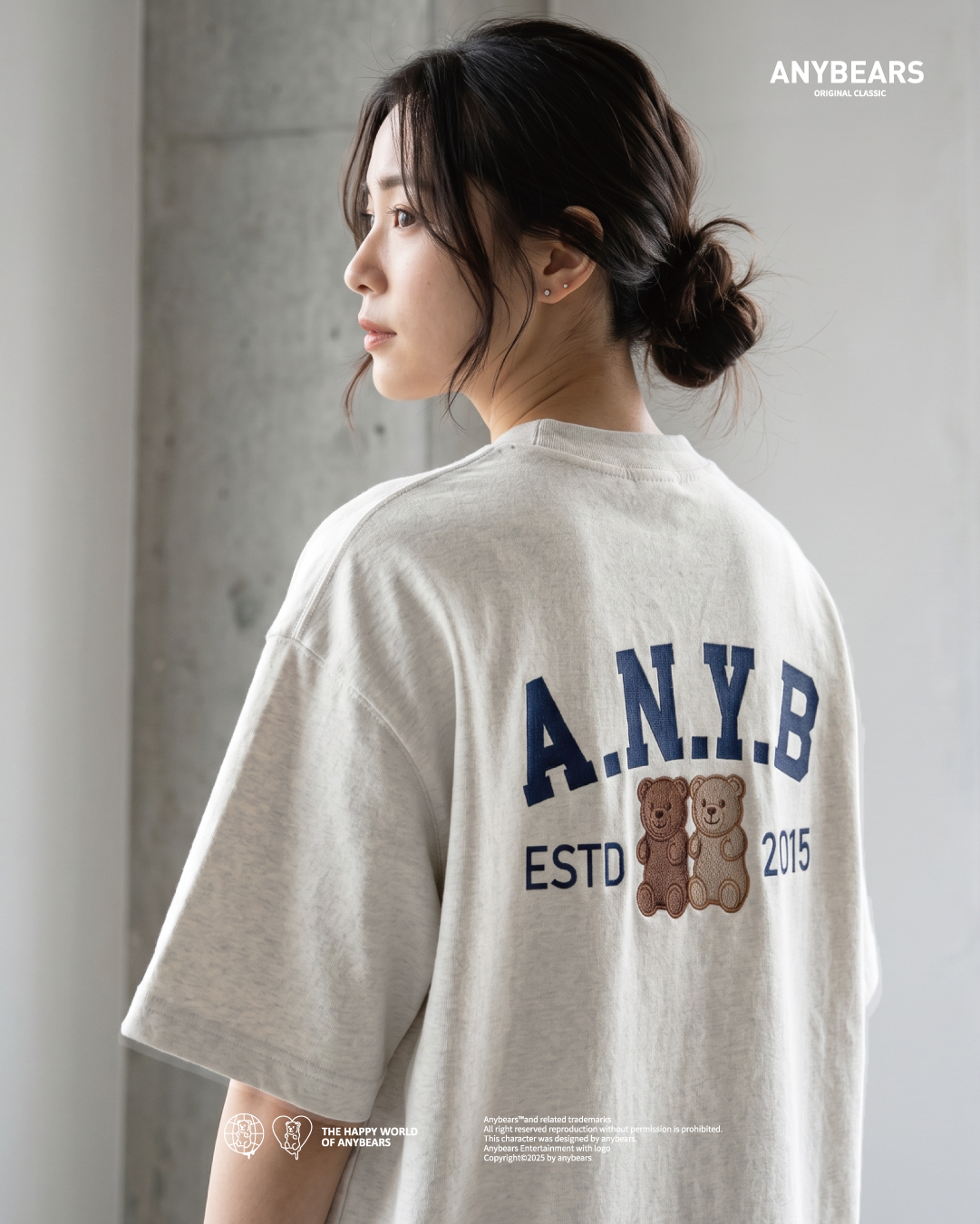 ANYBEARS® OG Embroidered Bear OG刺繡熊 短Tee