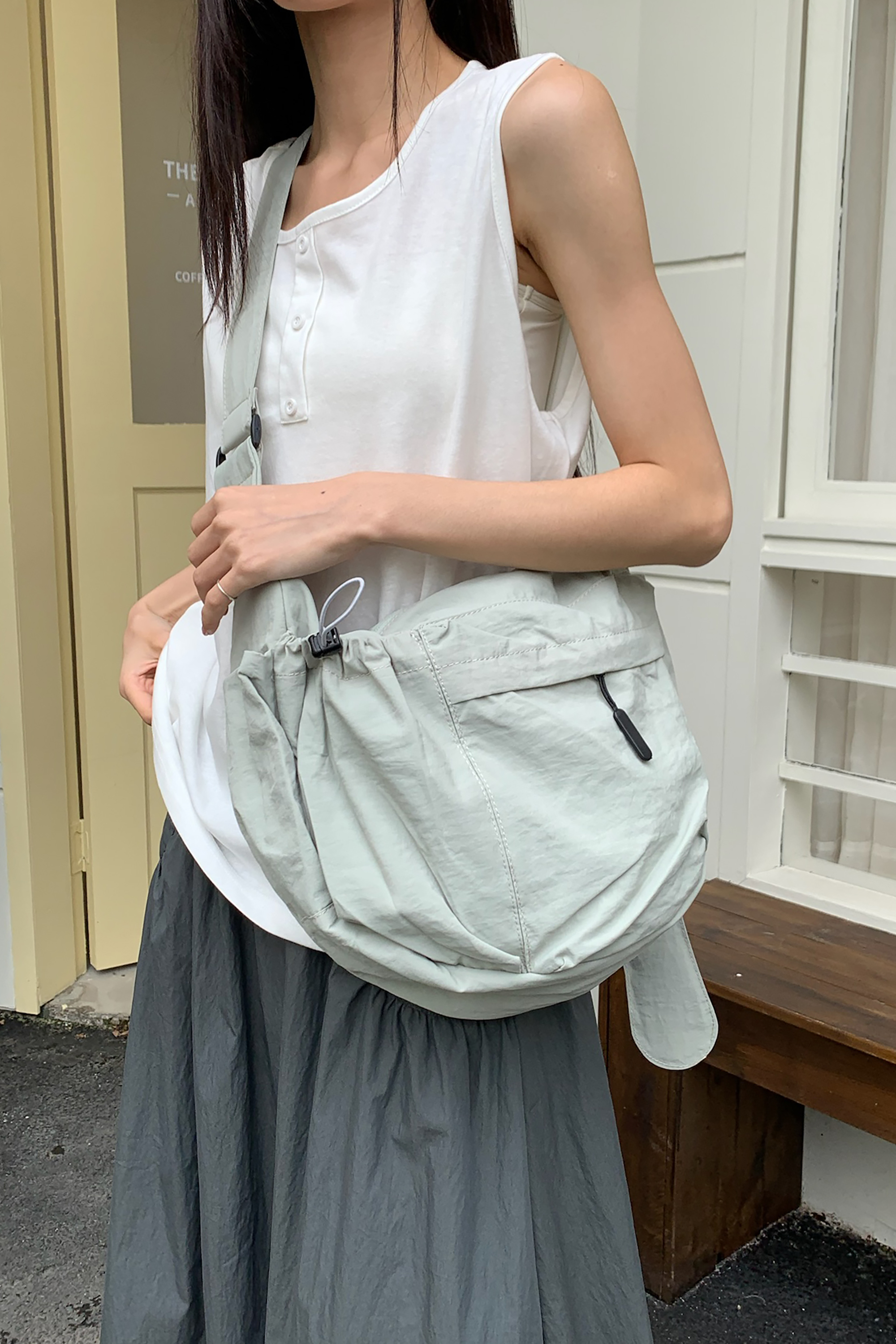 May｜日常休閒夾層半月包 3色