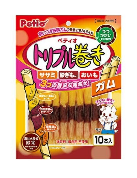 Petio 狗小食 雞肉卷(三種口味) 10本入