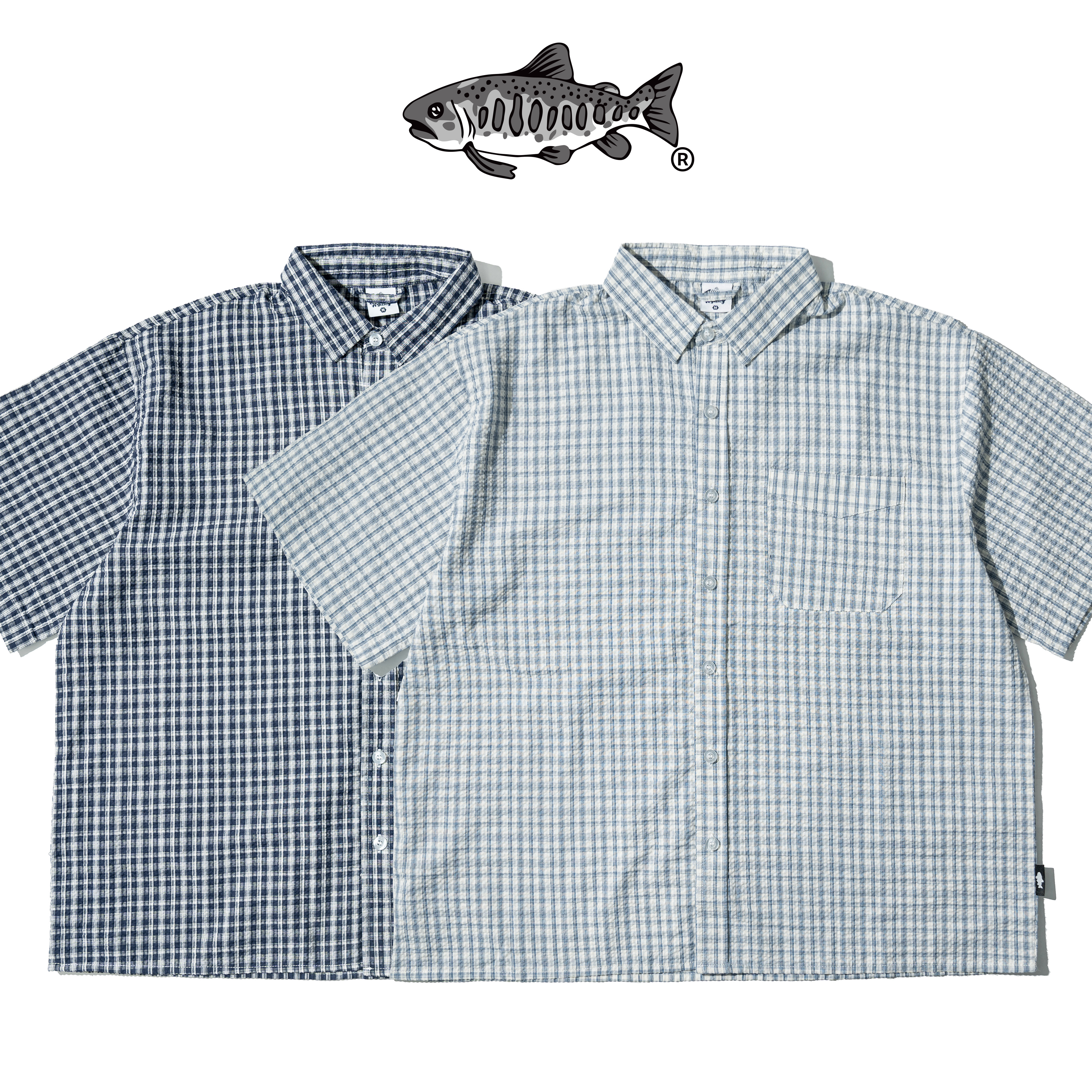 AGILITY Boxy Fit Seersucker Shirt 寬短 泡泡紗 短袖襯衫 [SS-N08]