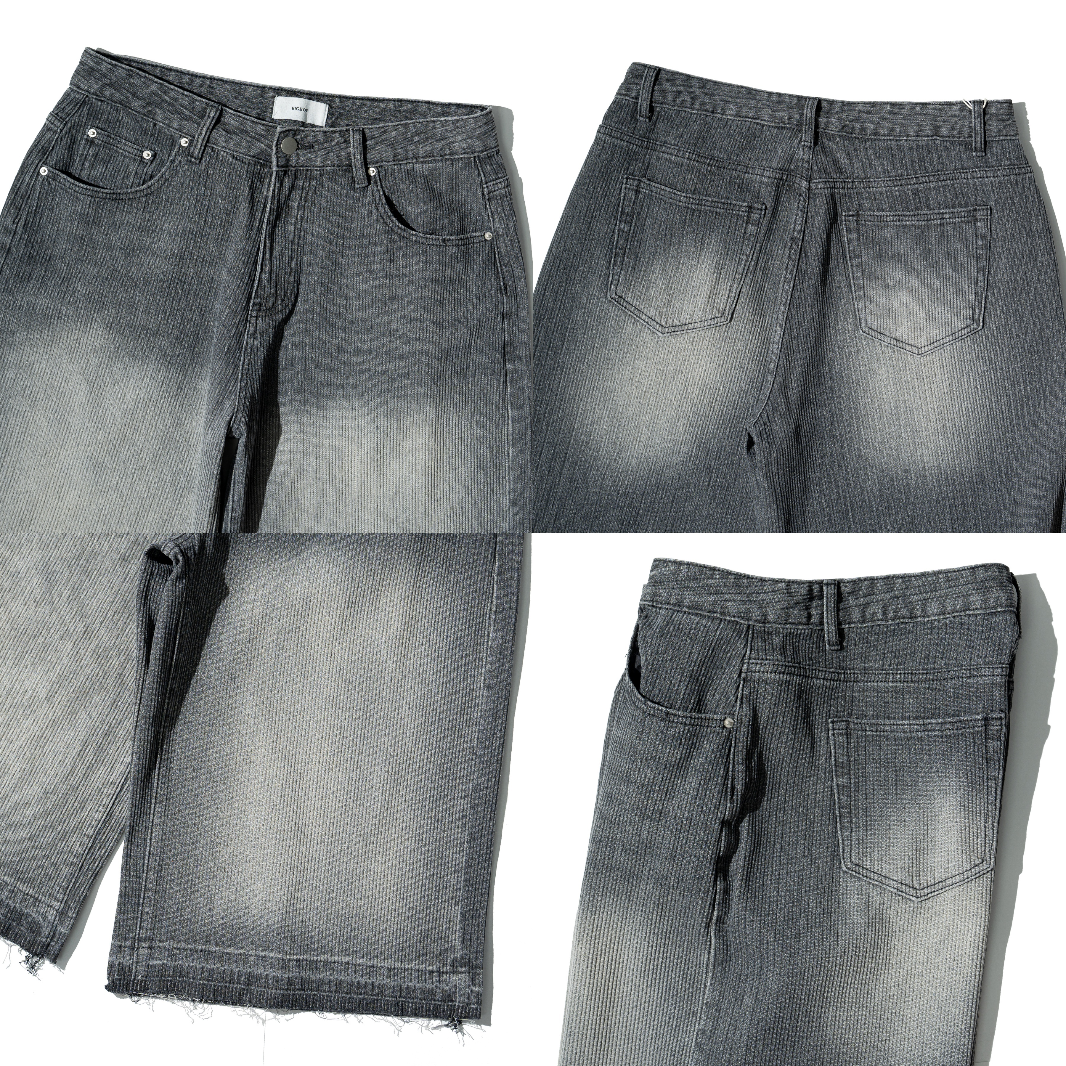 Gradient Washed Denim Jorts 漸層水洗 牛仔七分褲 [B-2625]