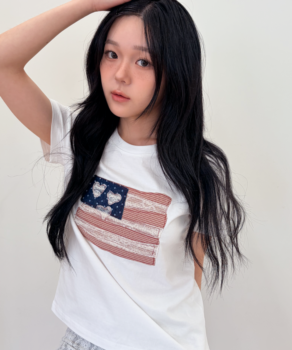 ROGIN N ROSIE USA 蕾絲貼布上衣 白色 260213_9