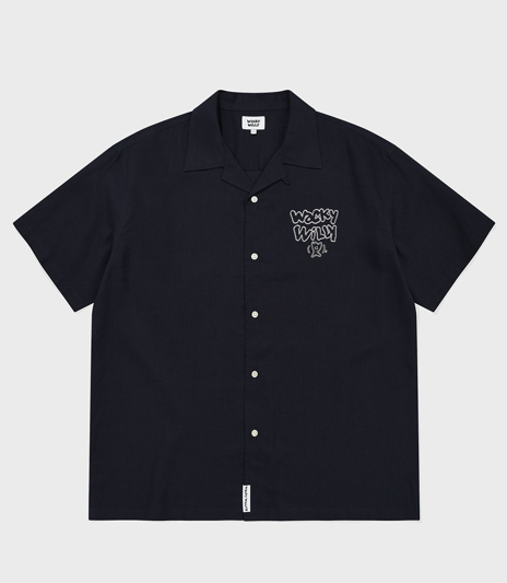 0512WW68-KOREATRIP-CLTH-WACKY WILLY 刺繡休閒短袖裇衫（A68）
