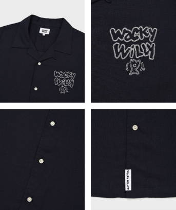 0512WW68-KOREATRIP-CLTH-WACKY WILLY 刺繡休閒短袖裇衫（A68）