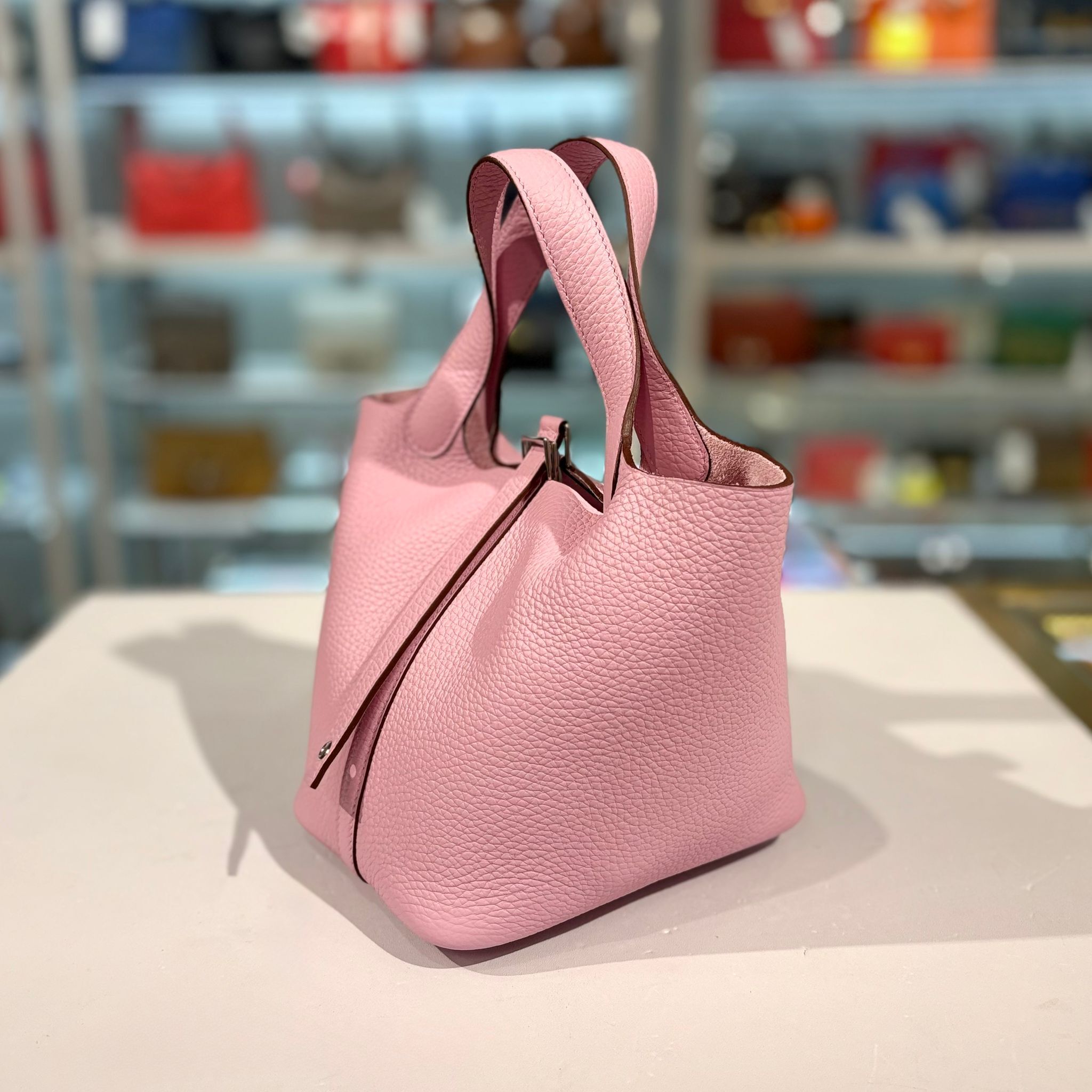 全新HERMES PICOTIN 18 B Stamp X9 錦葵紫TC皮/銀扣 #P18 #BRAND NEW #香榭站正品
