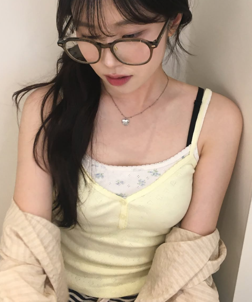 ROGIN N ROSIE 鈕扣縐褶無袖上衣 萊姆綠 RG_TO_014_1