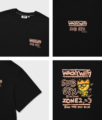 0512WW83-KOREATRIP-CLTH-WACKY WILLY 背面Kiky 跑步圖案T裇（A83）