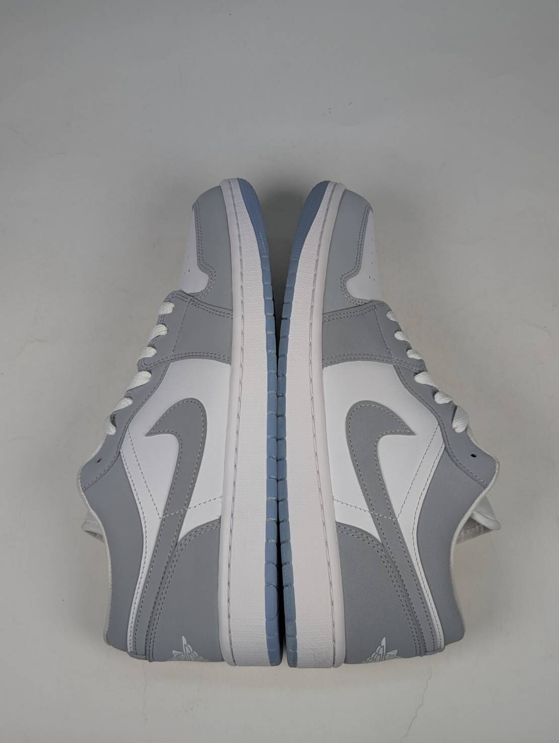 微瑕疵-左右腳鞋面鞋底色差 DC0774-105 W12 Nike Air Jordan 1 Low '' Wolf Grey White ''