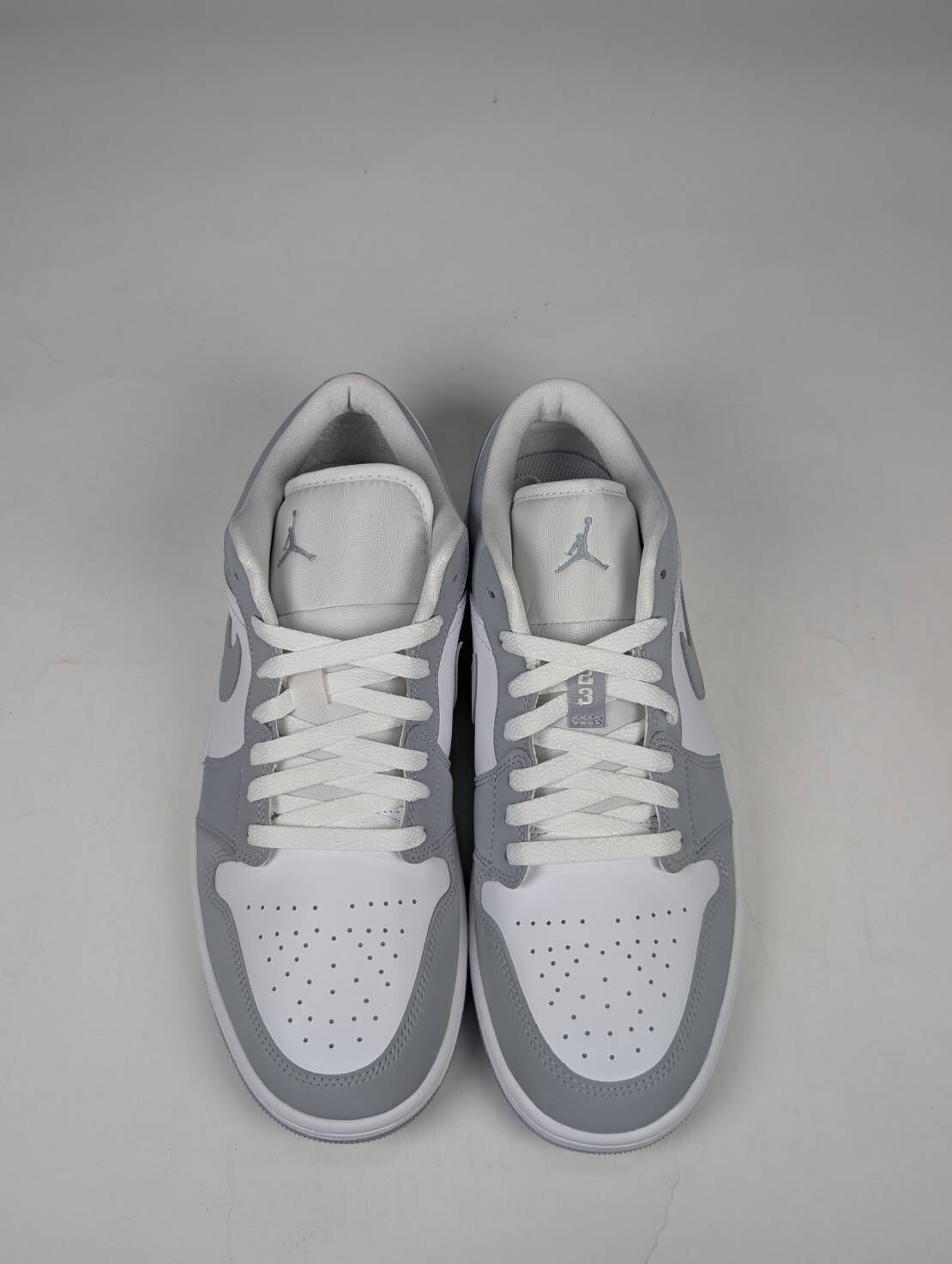 微瑕疵-左右腳中底鞋底鞋面鞋帶泛黃色差 DC0774-105 W12 Nike Air Jordan 1 Low '' Wolf Grey White ''