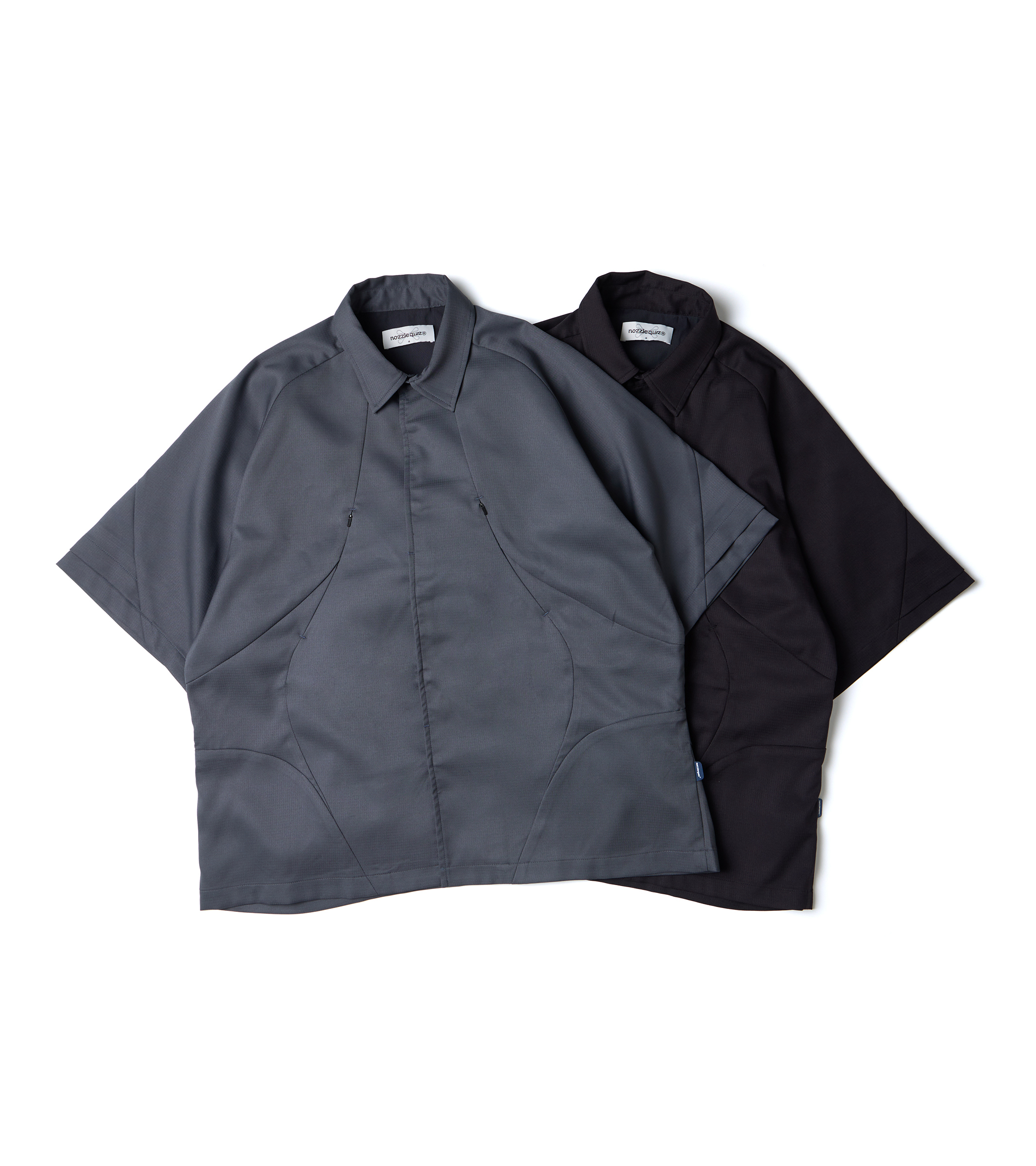 nozzle quiz®｜Vortex S/S Shirt (Black/Slate Blue)