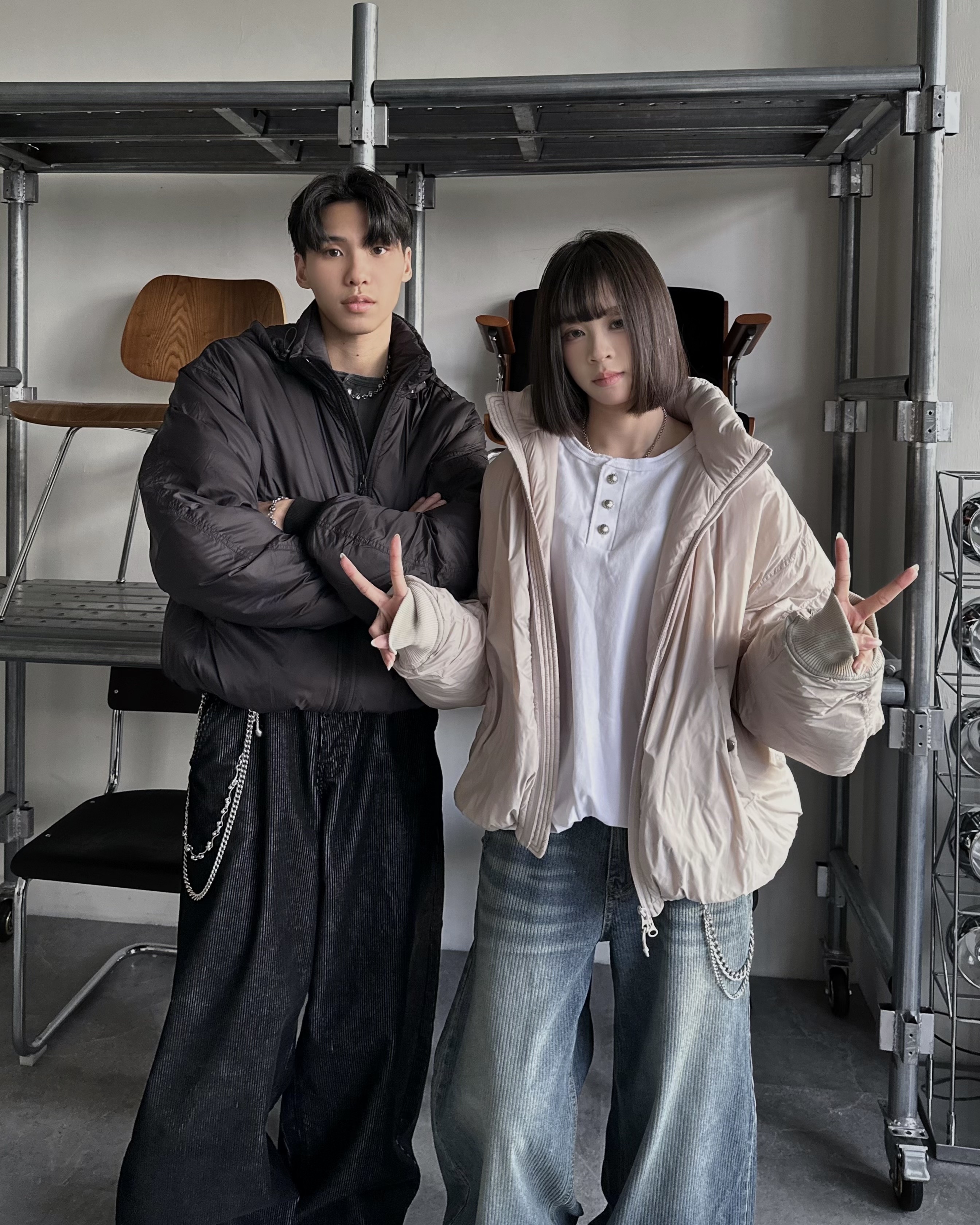 𝐇·𝐓·𝐒 韓國 MA-1 飛行夾克 輕羽絨 蓬鬆 可拆式 連帽 長袖 外套